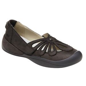 🌸JBU By Jambu Pearl Eco Vegan Slide-On Flats - Charcoal/Black - BNIB🌸